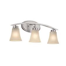 Best Bathroom Light Fixtures Portfolio 3light Lyndsay Brushed Nickel Bathroom Vanity Light Bathroom Vanity Lighting Best Bathroom Lighting Vanity Lighting