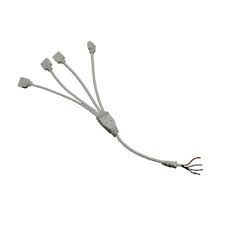 4 Flat Pin Splitter 1 4 Connector Female Male Y Cord Cable Led Rgb Strip Light