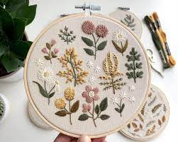 And now you can make one of your very own! Floral Embroidery Hoop Art Vintage Botanical Plants Embroidery Cross Stitch Nature Vintage Flowers Botanical Wildflowers Hand Embroidery Video Video In 2020 Flower Embroidery Designs Floral Embroidery Patterns Embroidery Flowers Pattern