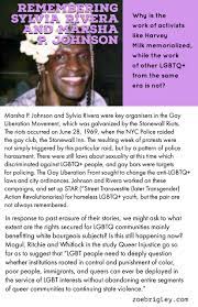Please make your quotes accurate. A Note On Remembering Sylvia Rivera And Marsha P Johnson Zoe Brigley