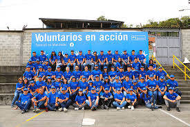 Volunteers make improvements to an educational institution in Colombia.