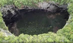 china sinkhole mystery: 19 massive