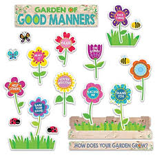 garden of good manners mini display classroom display teaching