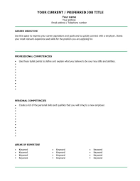Blank Cv Template Example In Word And Pdf Formats Resume Template Job Resume Template Resume Design Template