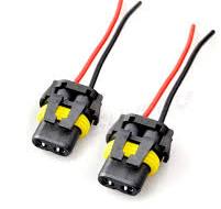 2x 9005 HB3 9011 Female Connector Wire Harness Headlight High Beam Pigtail  Cable