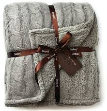 Style is simple, fashionable, not outdated.which not only brings coziness, but also provides special decoration to your home. Jacinto Cable Knitted Sherpa Throw Oversized Throw Blanket Reversible Blanket Knitted Afghans