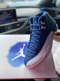The upper on this pair will fade over time and will unveil a unique design on the base. Jordan 12 Retro Stone Blue Men S Shoe Hibbett City Gear