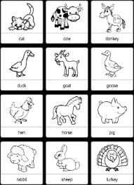 Domestic Animals Vocabulary For Kids Learning English Printable Resources