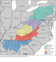 Subregions In Appalachia Appalachian Regional Commission Appalachia West Virginia Appalachian