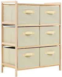 Installez un tiroir lit sous votre lit et gagnez de la place et de l'espace de rangement ! Octane Meuble De Rangement 6 Tiroirs Cedre Naturel Et Tissu Beige Finest Lestendances Fr