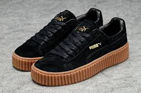 Rihanna X Puma Suede Creeper Black Bronw Schoenen Schoenen Dames Kleding