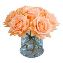 Array of orange blooms on tablescapes. Burnt Orange Flowers Wayfair