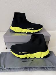 Balenciaga Socks Black And Yellow New Balenciaga Tess S Gomma Knit Speed Trainer Sock Sneakers Black Yellow Women S Shoes Size 37 For Sale In Spring Tx Offerup In 2020 Socks Sneakers Sneakers Sneakers Black