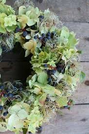 Hortensien Und Wein Getrocknete Blumen Herbst Dekoration Herbstkranz