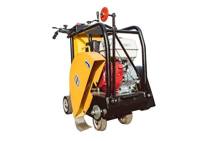 Industrial Walk-Behind Concrete Slab Sawing Machine, AI generated