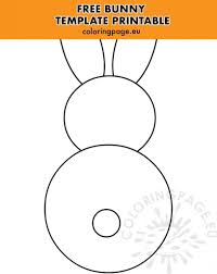 Are you looking for a simple bunny rabbit template? Free Bunny Template Printable Coloring Page