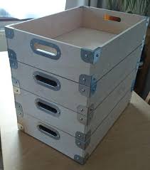 Ikea Kiste Snack 4 Stk Holz Metall In Leinfelden Ikea Kisten Ikea Kiste