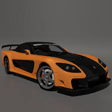What's the yellow car in tokyo drift? 3d Model Mazda Rx7 Tokyo Drift