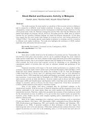 Trust me, the process itself is not too difficult to understand. Pdf Stock Market And Economic Activity In Malaysia