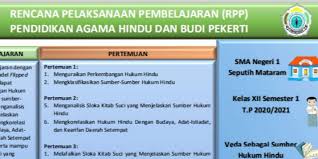 Rpp 1 lembar tematik kelas 6 sd/mi ini dapat disesuaikan oleh guru maa pelajaran atau wali kelas sesuai dengan media pendukung pembelajaaran yang dimiliki oleh sekolaah serta sarana prasaarana yang tersedia. Rpp Daring Agama Hindu Silabus Rpp