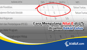 Cara Memperbaiki Dan Mengulang Nilai E Di Ut 100 Bisa Lulus Belajar Mahasiswa Sekolah