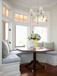 Little Breakfast Nook Bay Window Ahhh My Dream Kitchen With A Different Table I Love That It S A Round Nook House Interior Window Seat Kitchen Home Decor