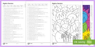 I want to calculate a color gradient between #db3236 and #fadbdb based on the count values. Algebra Revision Differentiated Color By Numbers Pack