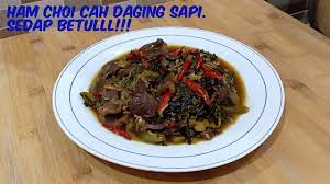 Kiam chai sayur sawi asin enak gampang. Ham Choi Cah Daging Sapi Hao Cheuk Youtube