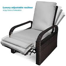 Luxury Patio Recliner Chair Babylon Dualuse Indooroutdoor Resin Wicker Adjustable Recliner Patio Relaxing L Outdoor Recliner Recliner Chair Patio Seat Cushions