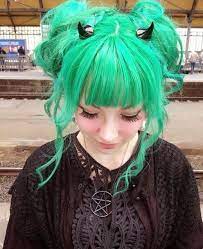 Color Blogs Tumblr Hair Styles Green Hair Hair Waves