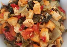 Resep bumbu dan cara membuat masakan sayur asem segar nikmat hidangan sehari hari. Resep Tumis Sayur Asin Tahu Kuning Rumah Resep 100 Ribu Resep Masakan Indonesia Enak Dan Lezat