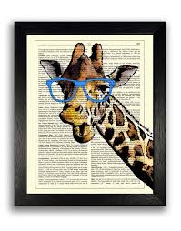 #walldecorideas #homedecor #saiscraftstudiohi guys!video on making of ethnic wall decor out of old jewellery and coasters.materials required. Giraffe In Geeky Blue Glasses Nerd Art Hipster Wall Decor Etsy Hipster Art Prints Hipster Decor Giraffe Artwork