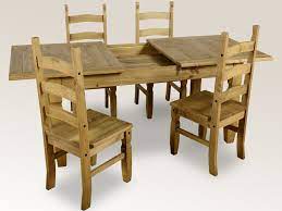The combination of reclaimed and sustainably harvested woods lend a sense of. Seconique Corona 160cm Pine Extending Dining Table Flat Packed