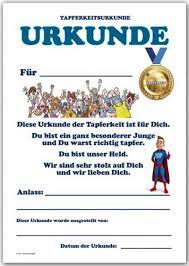 Ob eine grafik als vektor verfügbar ist. Urkunde Fur Tapfere Jungen K I M Co Verlag Shop