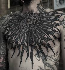 Southpaw Bird Behind Ear Tattoo Blackworkers On Instagram Tattoo By Ericstricker Blackworkers Blackworkers Tattoo Tattoo Bw Blackwork B Dark Tattoo Cool Chest Tattoos Torso Tattoos
