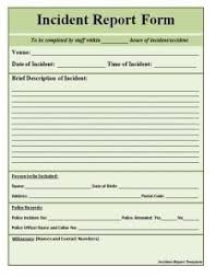 Employee Incident Report Template Incident Report Form Incident Report Book Report Templates