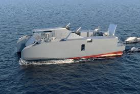 A L Occasion D Euronaval Cnim Devoile La Version Shore To Shore De Son Landing Catamaran Alors Que Quatre L Cat S Navire De Guerre Catamaran Marine Nationale