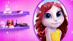 ¡todo lo que talking tom quiere hacer es echar un vistazo a la bella talking angela! My Talking Angela Mod Apk Unlimited Money Download 2021