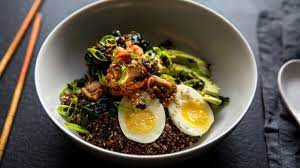 Quinoa And Rice Bowl With Kale Kimchi And Egg Recipe Recipe Recipes Nyt Cooking Healthy Recipes