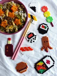 Mes Poses Baguettes Nourriture Japonaises En Perles A Repasser Nourriture Japonaise Perle Perles A Repasser