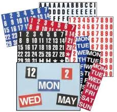 Magna Visual Fh 33 1in H Calendar Dates 1 31 Magnetic Headings White On Red