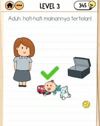 Geser buah apel yang ada diatas piring dan berikan paha ayam yang berada dibelakangnya kepada si mpus. Kunci Jawaban Brain Test 2 Terlengkap Semua Level Jalantikus