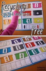 Grab This Free Recycling File Folder Activity To Practice Color Matching This Will Be File Folder Activities Folder Games For Toddlers File Folder Games Free