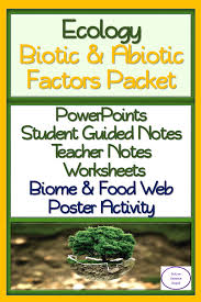 Ecosystem Biotic And Abiotic Factors Worksheet Biotic Abiotic Lesson Packet Powerpoint Guided Notes Worksheet Activity Middle School Science Resources High School Lessons Guided Notes