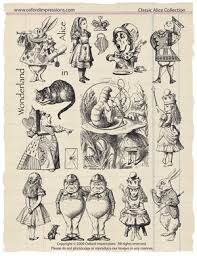 oxford impressions collections アリス イラスト レトロポスター ぬり絵