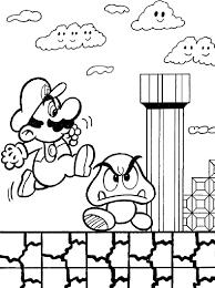 Printable coloring pages for kids. Super Mario Brothers Video Game Coloring Page Disney Coloring Pages Super Mario Coloring Pages Mario Coloring Pages