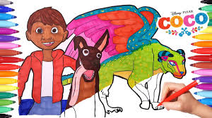 Download these free printables of miguel, ernesto, hector and dante! Disney Coco Coloring Pages How To Draw Coco Miguel Dante And Pepita Painting For Kids Youtube