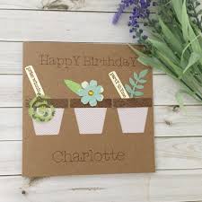 Flower Card Gardeners Birthday Card Garden By Connieskitchentable Flower Cards Card Design Handmade Birthday Cards