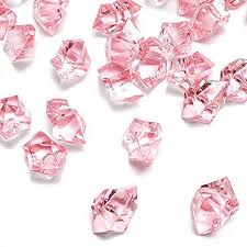 Pink Fake Crushed Ice Rocks 150 Pcs Fake Diamonds Plastic Ice Cubes Acrylic Clear Ice Rock Diamond Crystals Fake Ice In 2020 Plastic Ice Cubes Vase Fillers Clear Ice