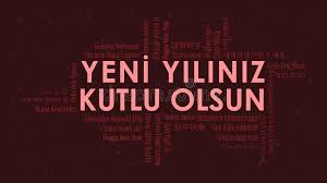 Türkische glückwünsche zum neuen jahr. Guten Rutsch Ins Neue Jahr Text Auf Turkisch Yeni Yiliniz Kutlu Olsun Mit Wortwolke Auf Einem Dunklen Hintergrund Vektor Abbildung Illustration Von Leuchte Sprache 133006075